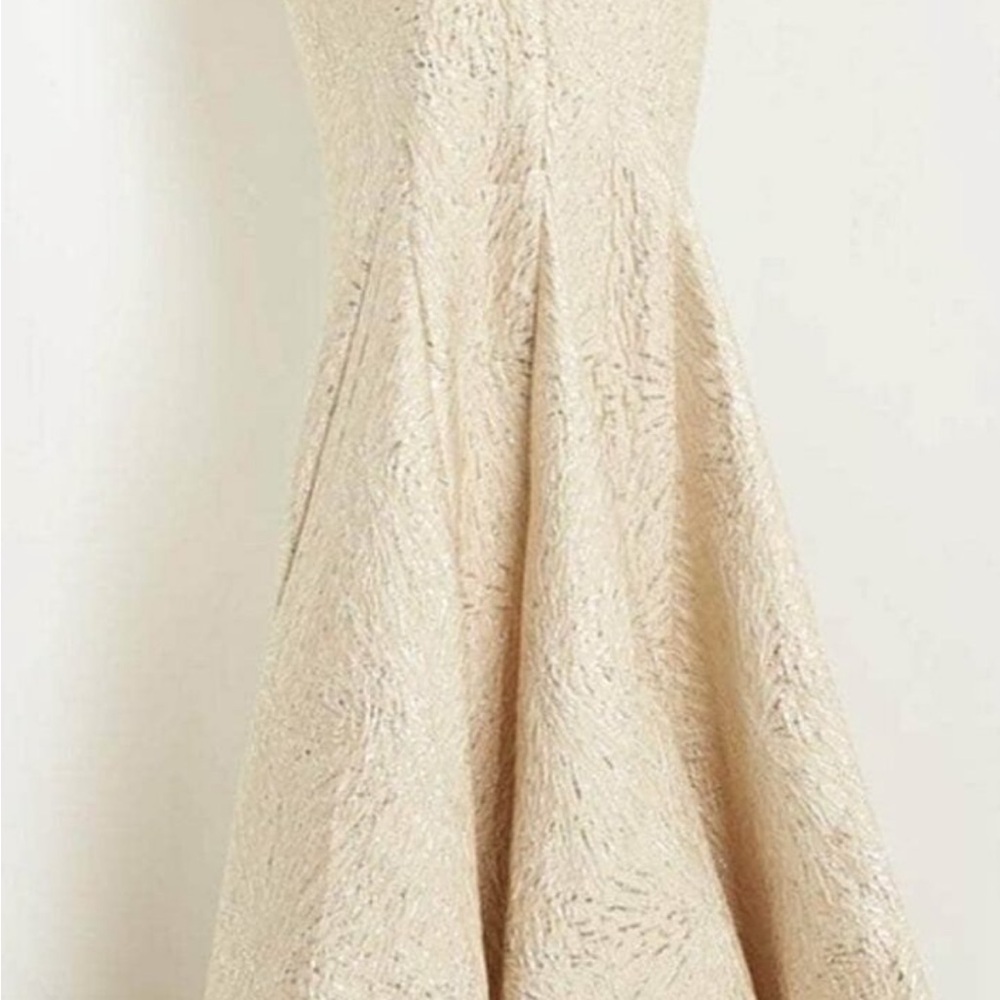 Elegant Cream Off-Shoulder Dress - Picture 6 of 7